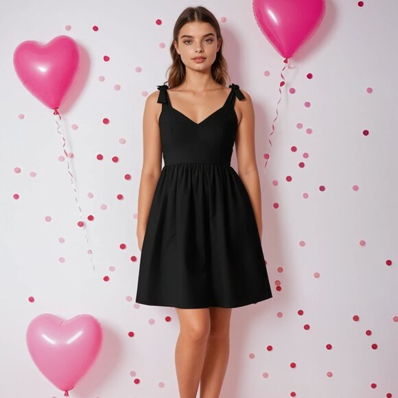 Elizabeth McKay Dresses & Skirts - Elizabeth McKay Shoulder Tie Party Dress in Black